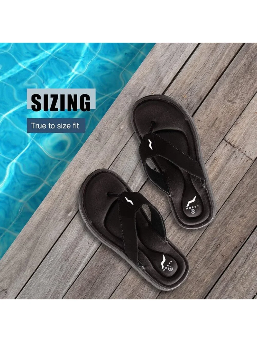 Men's Navy Blue Memory Foam Foot Bed Comfort Casual Sandal Slip On Shoes